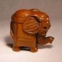 Elephant Wooden Netsuke