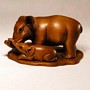 Elephant Wooden Netsuke