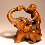 Elephant Wooden Netsuke