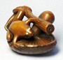 Frog Wooden Netsuke