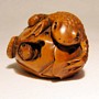 Frog Wooden Netsuke