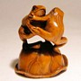 Frog Wooden Netsuke