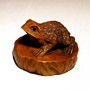 Frog Wooden Netsuke