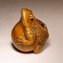 Frog Wooden Netsuke