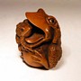 Frog Wooden Netsuke