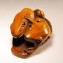 Frog Wooden Netsuke
