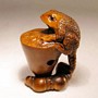 Frog Wooden Netsuke