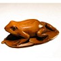 Frog Wooden Netsuke