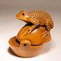 Frog Wooden Netsuke