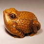 Frog Wooden Netsuke