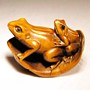 Frog Wooden Netsuke