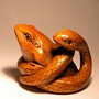 Frog Wooden Netsuke