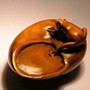 Frog Wooden Netsuke