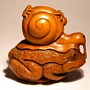 Frog Wooden Netsuke