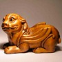 Wooden Netsuke Fu Dog