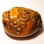 Wooden Netsuke Fu Dog