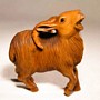 Wooden Netsuke Goat 