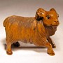 Wooden Netsuke Goat 