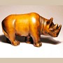 Hippo & Rhino Wooden Netsuke