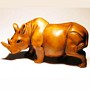 Hippo & Rhino Wooden Netsuke