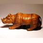 Hippo & Rhino Wooden Netsuke