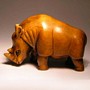 Hippo & Rhino Wooden Netsuke