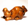 Hippo & Rhino Wooden Netsuke