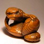 Wooden Netsuke--Kappa