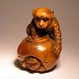 Wooden Netsuke--Kappa