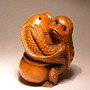 Wooden Netsuke--Kappa