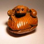 Wooden Netsuke--Kappa