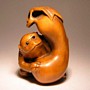 Wooden Netsuke--Kappa