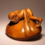 Wooden Netsuke--Kappa