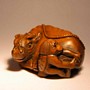 Wooden Netsuke--Kappa