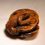 Wooden Netsuke--Lizard