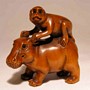 Wooden Netsuke--Monkey