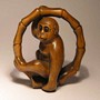 Wooden Netsuke--Monkey