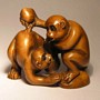 Wooden Netsuke--Monkey