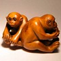 Wooden Netsuke--Monkey