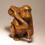 Wooden Netsuke--Monkey