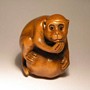 Wooden Netsuke--Monkey