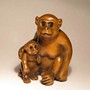 Wooden Netsuke--Monkey