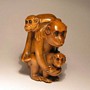 Wooden Netsuke--Monkey