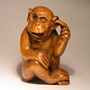 Wooden Netsuke--Monkey