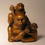 Wooden Netsuke--Monkey