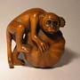 Wooden Netsuke--Monkey