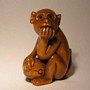 Wooden Netsuke--Monkey