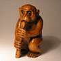 Wooden Netsuke--Monkey