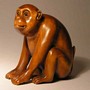 Wooden Netsuke--Monkey