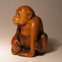 Wooden Netsuke--Monkey